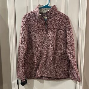 Pink Sherpa Quarter-Zip Pullover